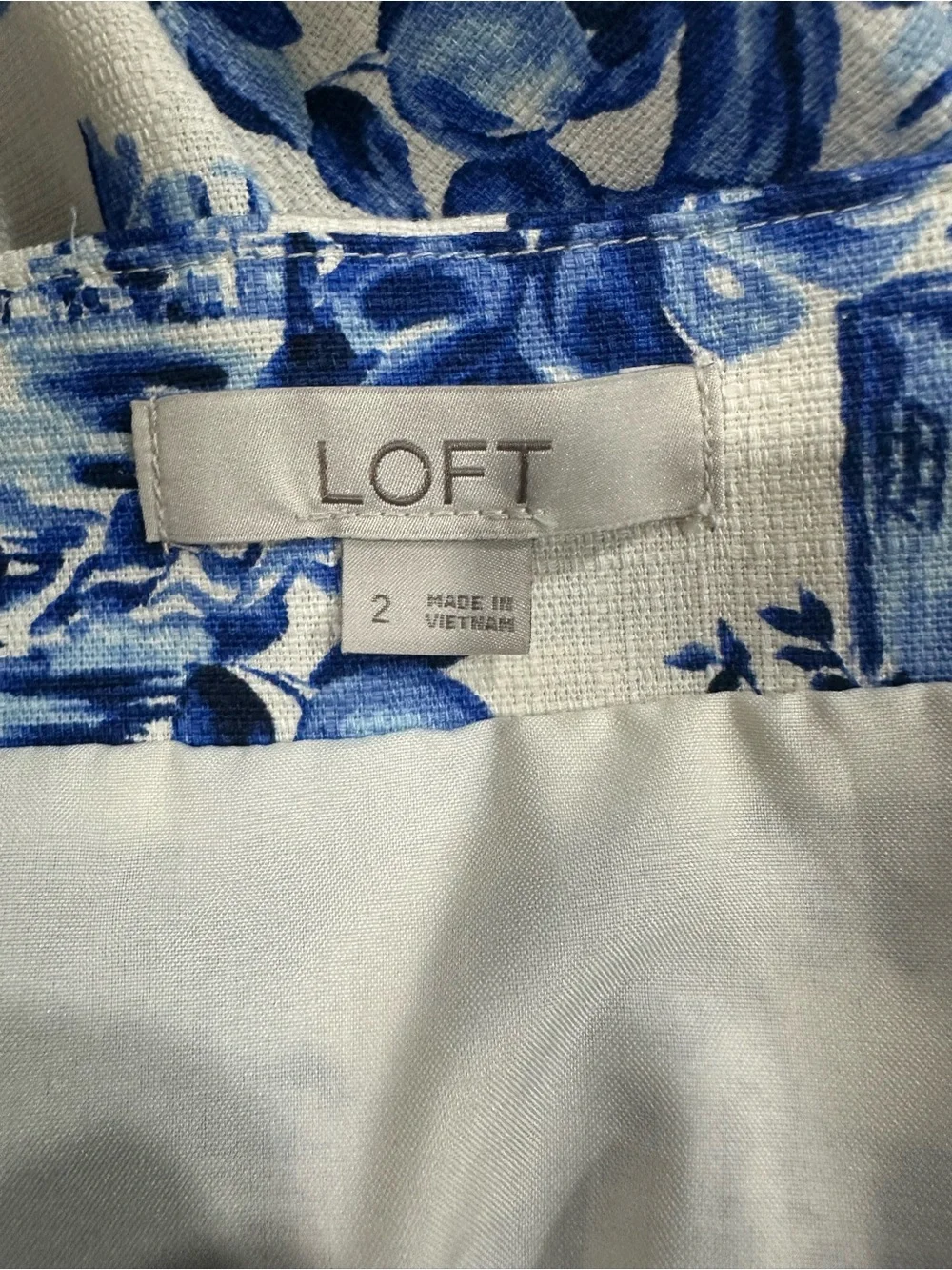 Loft Toile de Jouy Printed Mini Skirt Sz 2 - Picture 7 of 7